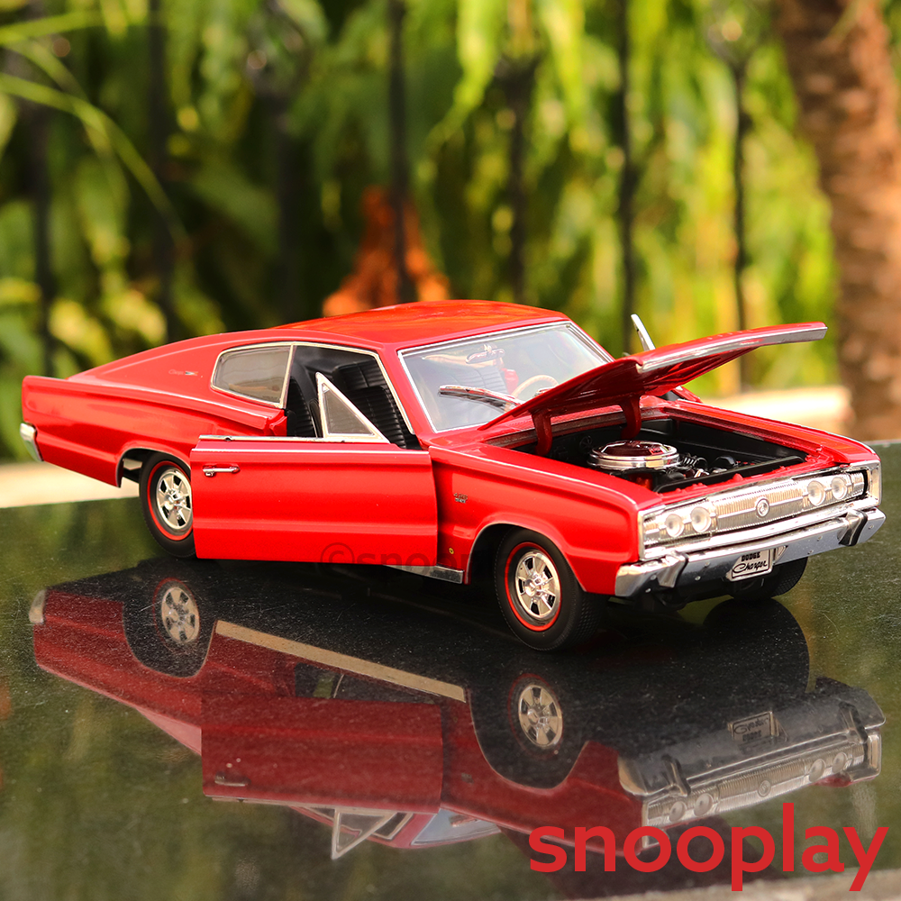 Official Licensed Diecast 1966 Dodge Charger Car with Openable Parts (Scale 1:18)