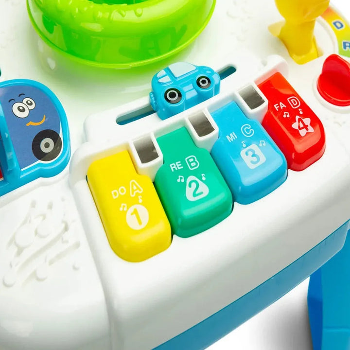 Open Ended Car Learning Table | 2-in-1 Interactive Musical Activity Table | Steering Wheel, Lights & Sounds