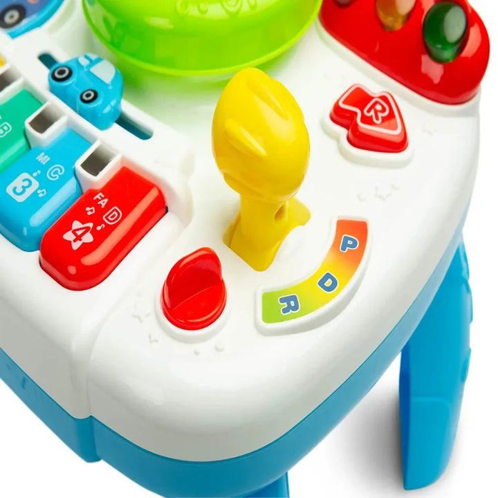 Open Ended Car Learning Table | 2-in-1 Interactive Musical Activity Table | Steering Wheel, Lights & Sounds