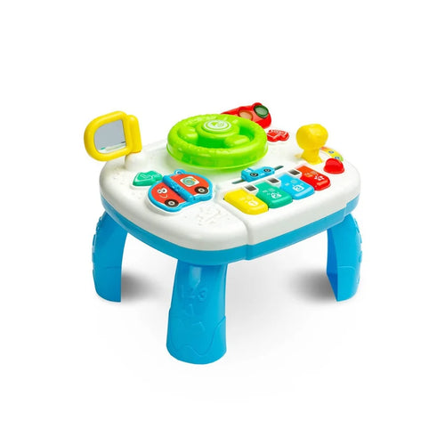 Open Ended Car Learning Table | 2-in-1 Interactive Musical Activity Table | Steering Wheel, Lights & Sounds