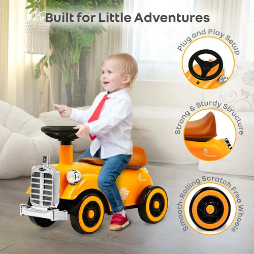 R for Rabbit Speedster Royal Push Ride On Car | Horn & LED Lights | Weight Capacity: Upto 20 Kgs