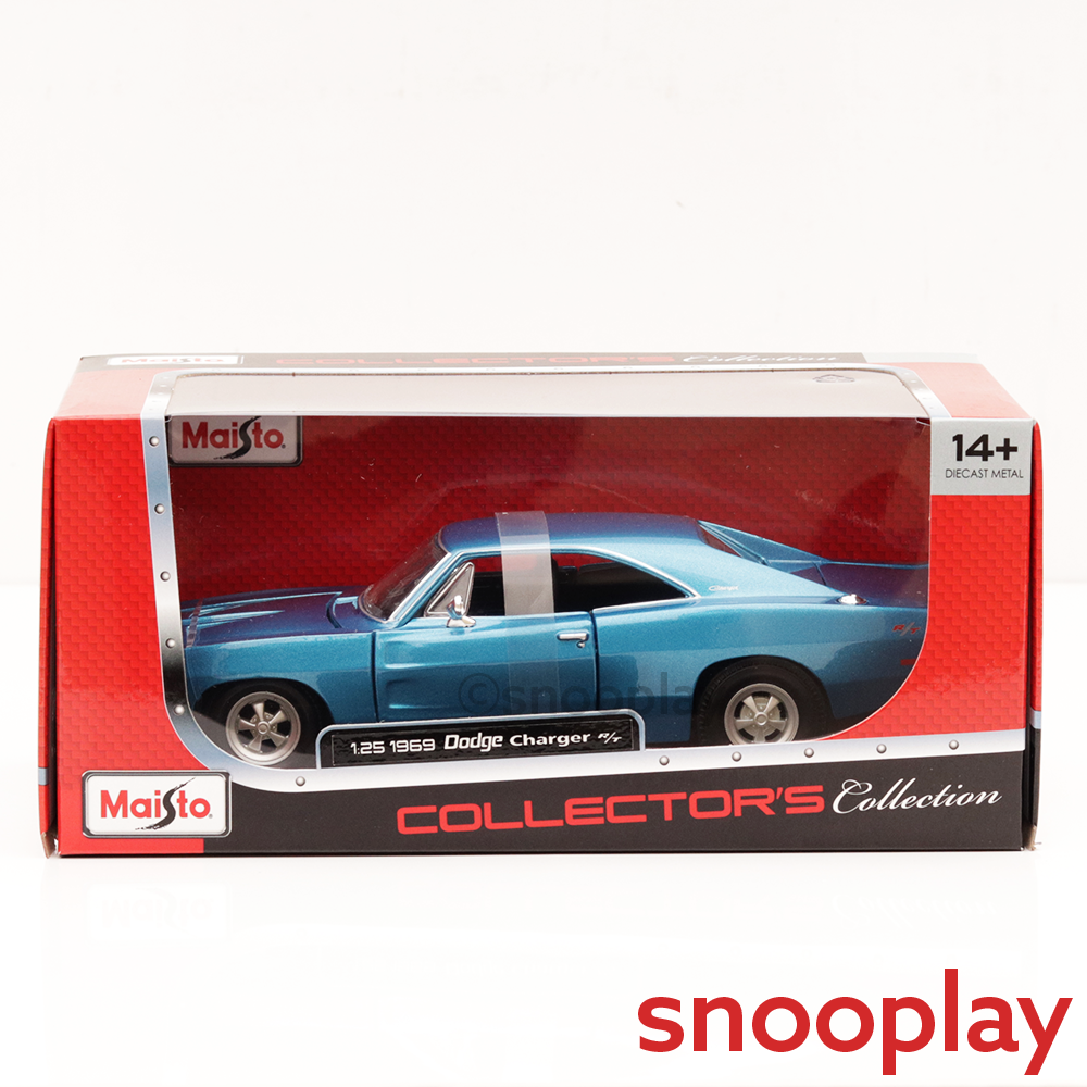 Original 1969 Dodge Charger R/T Licensed Diecast Car with Openable Doors | 1:25 Scale Model (14 Years Till Grown Ups)