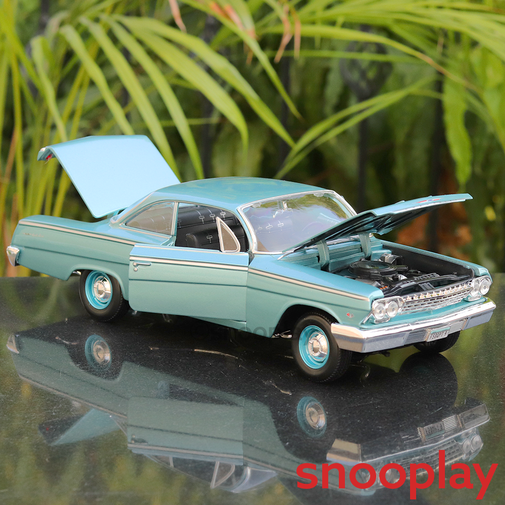 Original Licensed 1962 Chevrolet Bel Air Toy Car with Openable Parts and Adjustable Front Wheels (Scale 1:18)