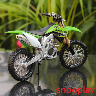 Original Licensed Diecast Kawasaki KX 450F Toy Bike with Movable Stand Geer (1:12 Scale)