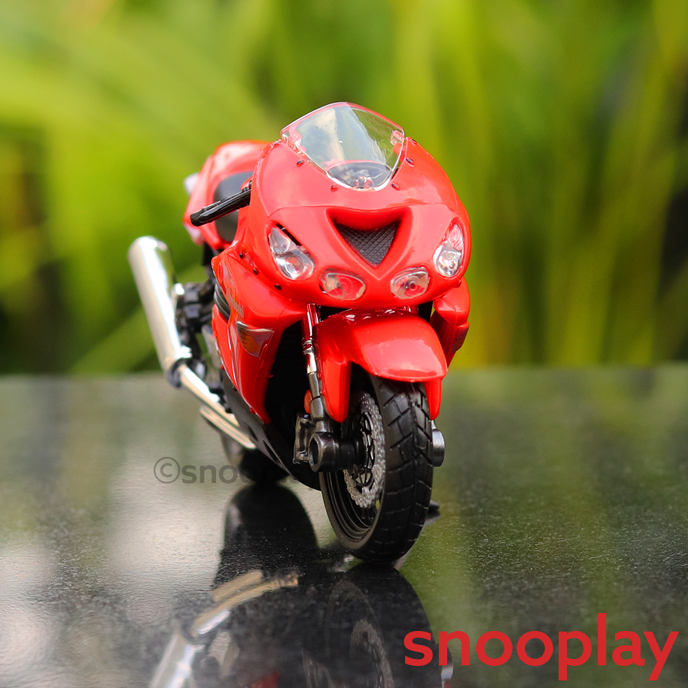 Original Licensed Diecast Kawasaki Ninja ZX-14R Toy Bike (1:18 Scale)