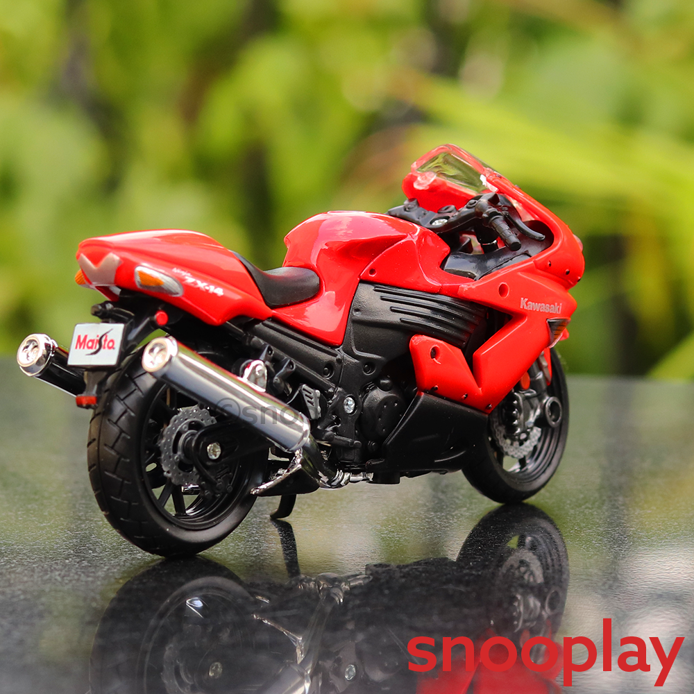 Original Licensed Diecast Kawasaki Ninja ZX-14R Toy Bike (1:18 Scale)