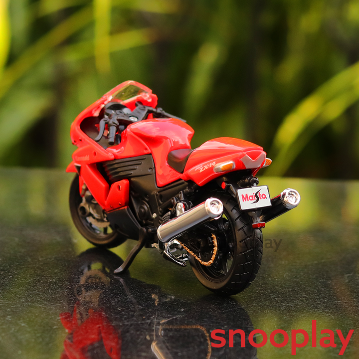 Original Licensed Diecast Kawasaki Ninja ZX-14R Toy Bike (1:18 Scale)