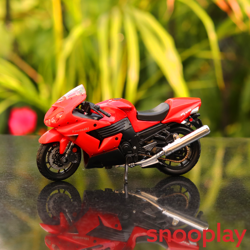 Original Licensed Diecast Kawasaki Ninja ZX-14R Toy Bike (1:18 Scale)