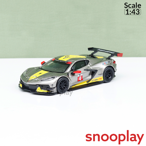Bburago Original 2020 Chevrolet Corvette C8.R Licensed Diecast Car | 1:43 Scale (14 Years till Grown Ups)