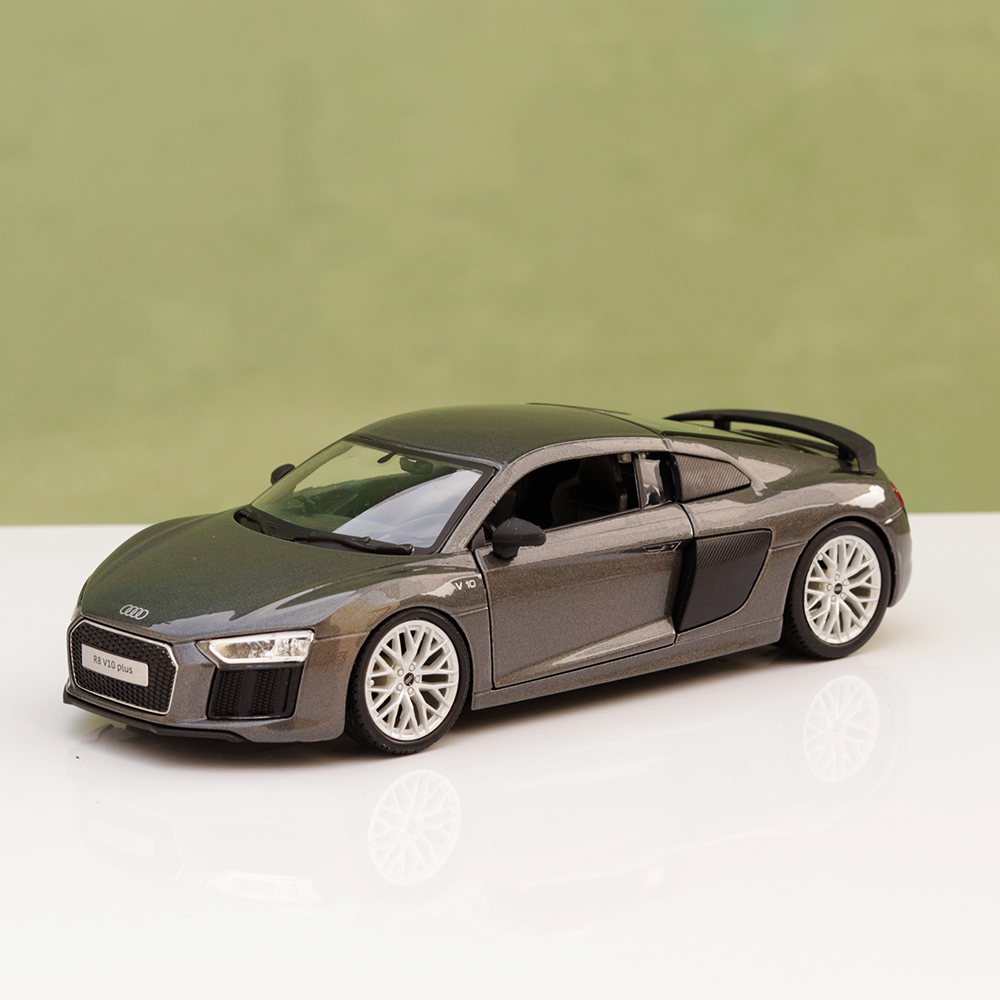 Original Audi R8 V10 Plus Licensed Diecast Car with Openable Doors 1:24 Scale Model (14 Years Till Grown Ups)