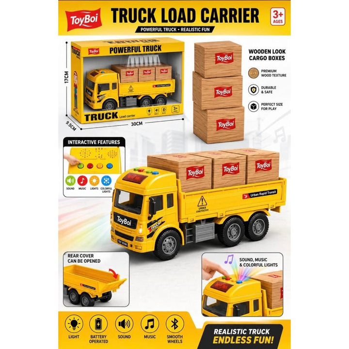 ToyBoi Truck Load Carrier with Sound, Music & Colorful Lights | Powerful Truck
