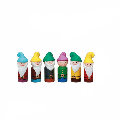 Handcrafted & Multicolored Wooden Snow White & The Seven Dwarfs