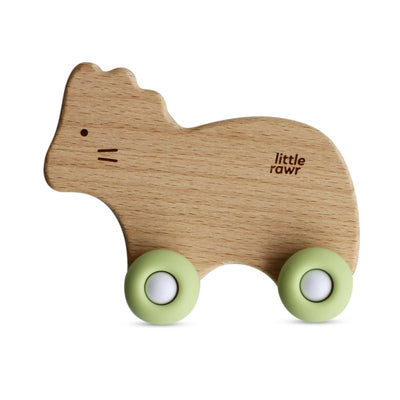 Wood Wheelie Animal - Green