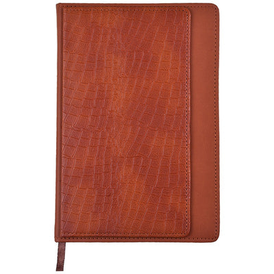 Note Book (Hard Bound) | Croco | Tan