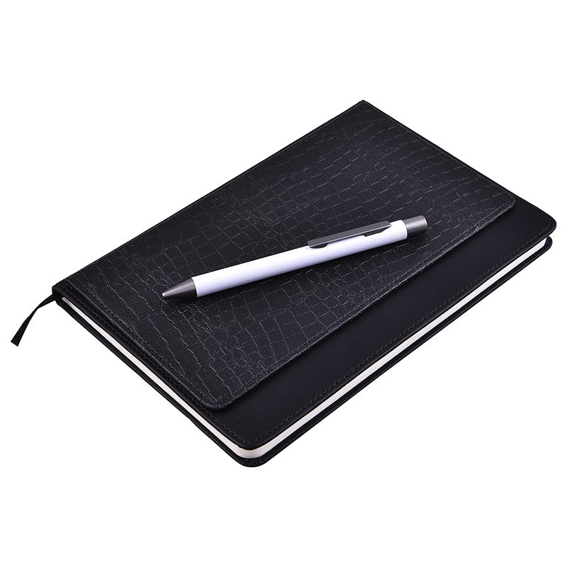 Note Book (Hard Bound) | Croco | Black