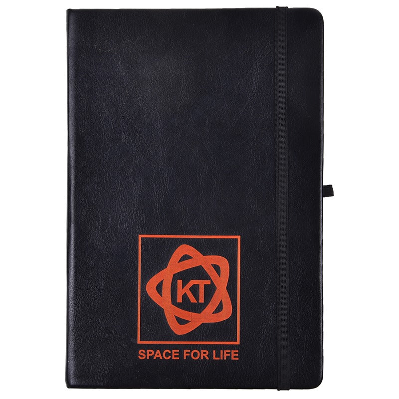 Note Book (Hard Bound) | Colors Neo | Black (Orange)