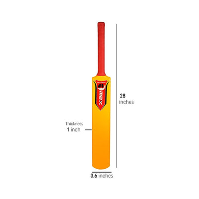 Rmax Cricket Set (1 Cricket Bat, 3 Wickets, 1 Base, 2 Bails, 1 Wind Ball, 1 Kit Bag) | Size 4  (8-10 years)