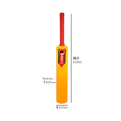 Rmax Cricket Set (1 Cricket Bat, 3 Wickets, 1 Base, 2 Bails, 1 Wind Ball, 1 Kit Bag) | Size 5 (9-12 years)