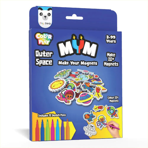 Play Panda MYM Colour & Play - Outer Space DIY Craft Kit | Make 20+ Magnets