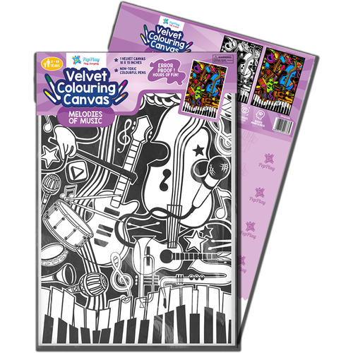 Velvet Colouring Posters - Melodies Of Music (8-16 Years)