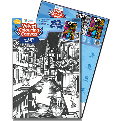 Velvet Colouring Posters - City On Water (8-12 Years)