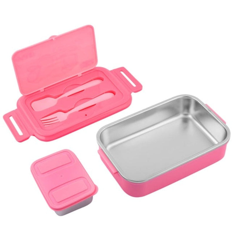 Youp Stainless Steel Pink Color Peppa Pig Kids Lunch Box LUNCH BREAK - 850 ml