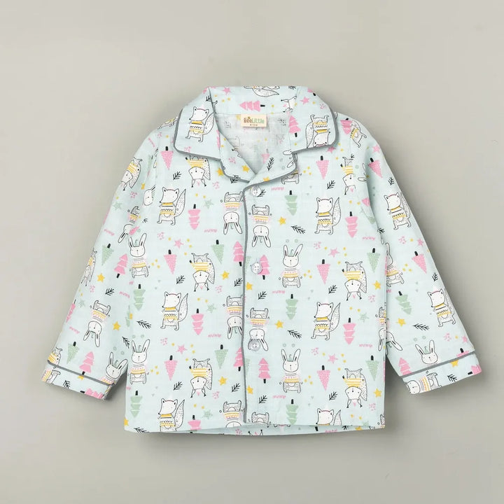 Beelittle Winter Bunny 2-Piece Muslin Pyjamas Set