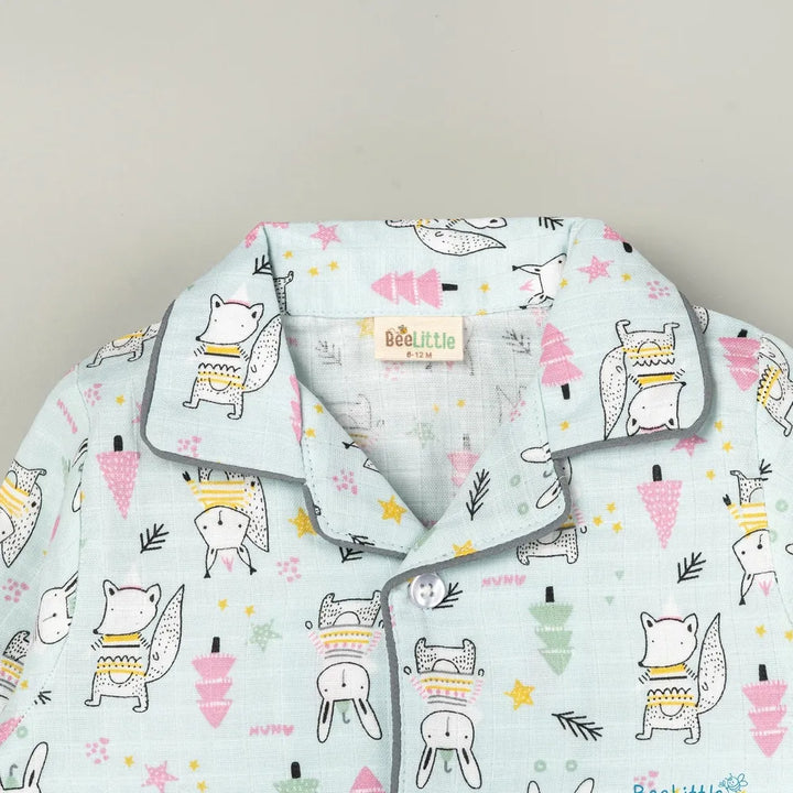 Beelittle Winter Bunny 2-Piece Muslin Pyjamas Set