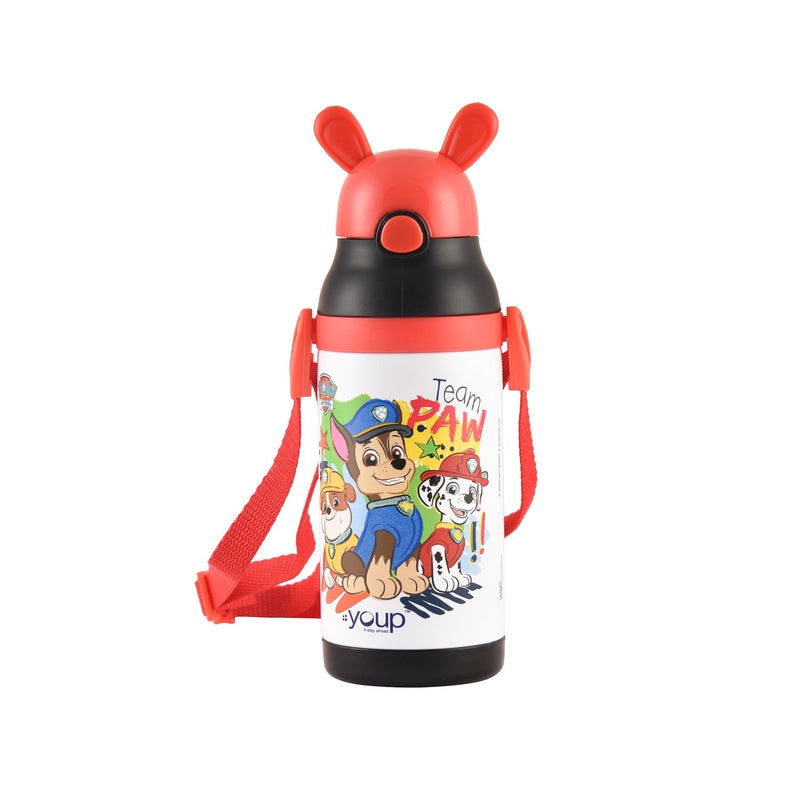 Youp Stainless Steel Insulated Red Color Paw Patrol Kids Sipper Bottle PEPPY - 350 ml