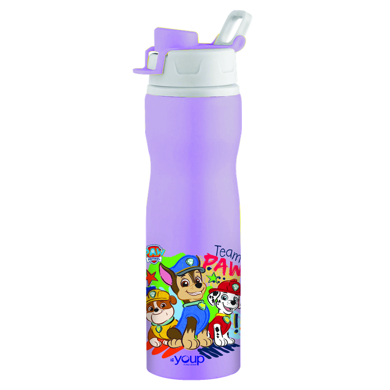 Youp Stainless steel purple color Paw Patrol kids loop cord bottle EXPERT - 750 ml