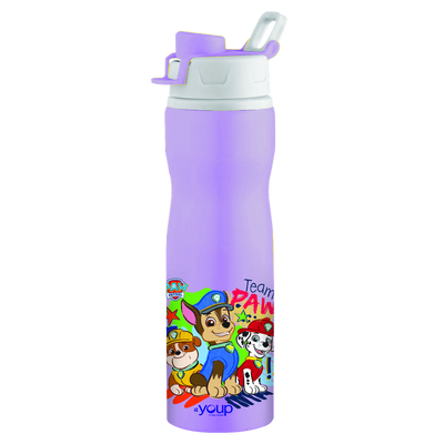 Youp Stainless steel purple color Paw Patrol kids loop cord bottle EXPERT - 750 ml