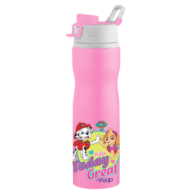 Youp Stainless steel pink color Paw Patrol kids loop cord bottle EXPERT - 750 ml