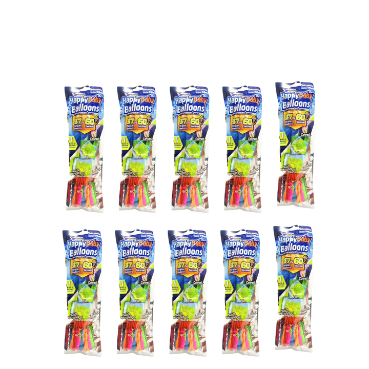 Pack of 10 Fill and Tie 37 Water Balloons in 60 Seconds Self Sealing Water Balloons (Total 370 Balloons)