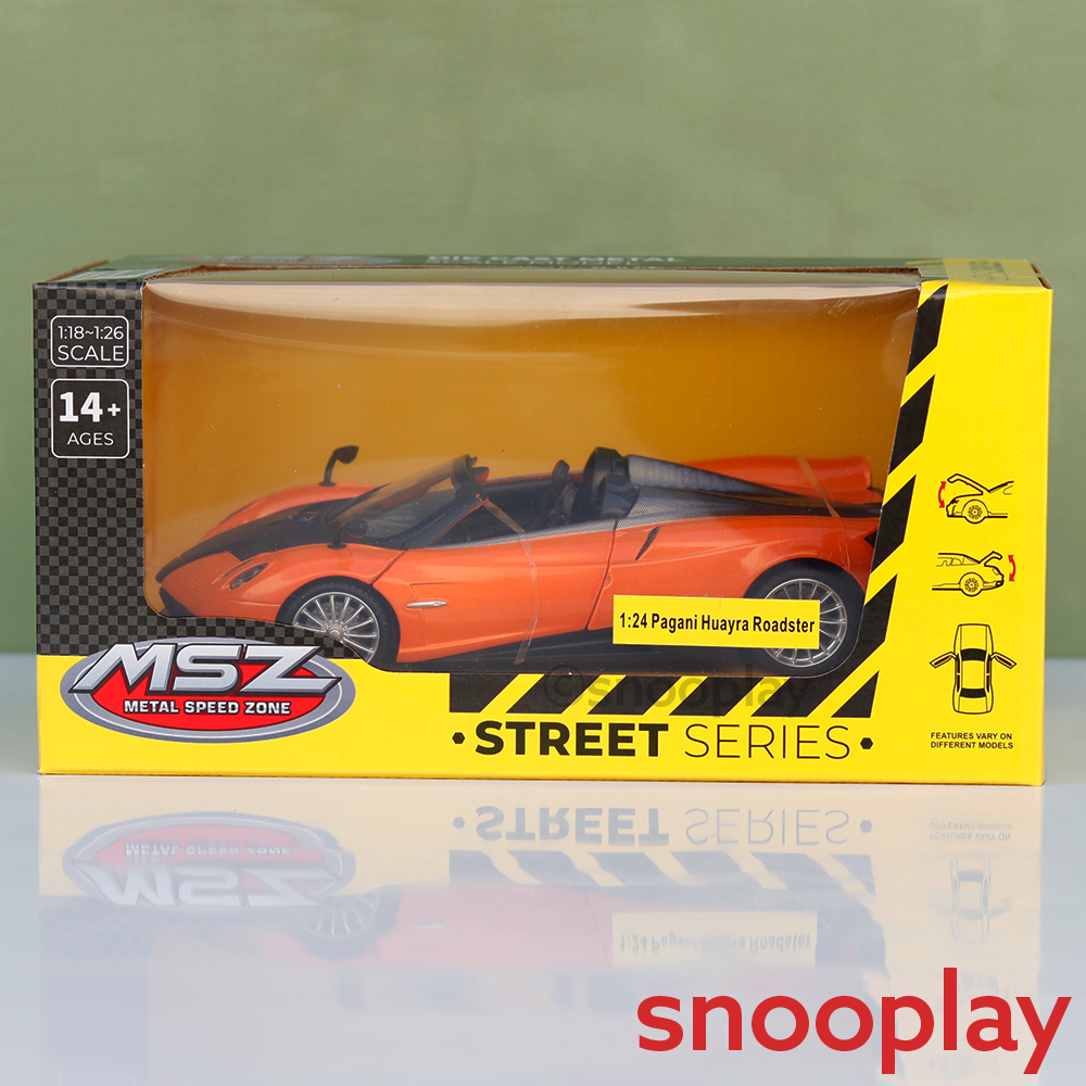Metal Speed Zone Original Pagani Huayra Roadster Licensed Diecast Car with Openable Parts | 1:24 Scale (14 Years till Grown Ups)