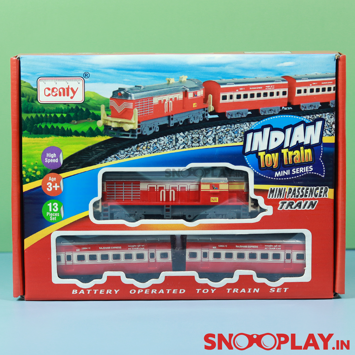 Mini Passenger Indian Toy Train Set - Assorted Colours