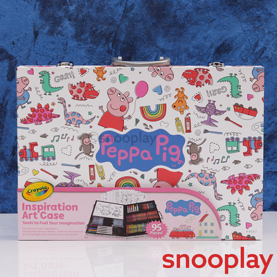 Original Peppa Pig Art Case Colouring Kit - 95 Pieces (5 Years Till Grown Ups)