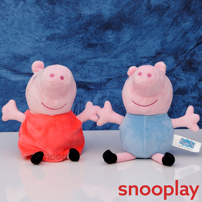 Original Peppa & George Combo Plush Toys | Licensed Peppa Pig Toys (3 Years Till Grown Ups)