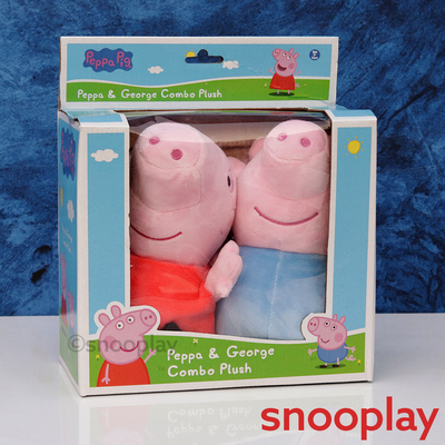 Original Peppa & George Combo Plush Toys | Licensed Peppa Pig Toys (3 Years Till Grown Ups)