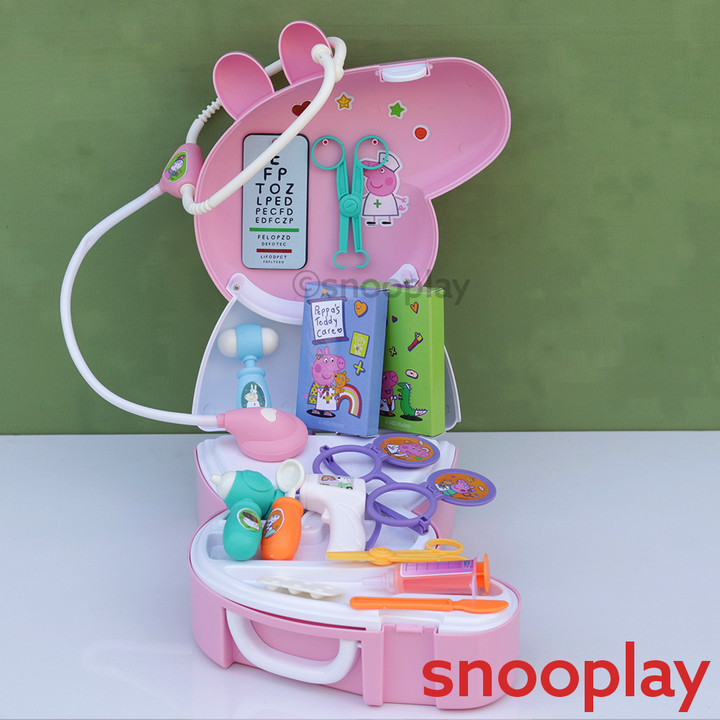 Original Licensed Peppa Pig Backpack Medic Set with Medical Devices - 18 Pieces (3-6 Years)