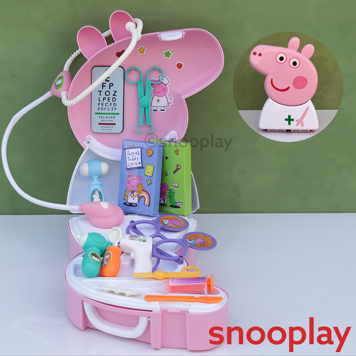 Original Licensed Peppa Pig Backpack Medic Set with Medical Devices - 18 Pieces (3-6 Years)