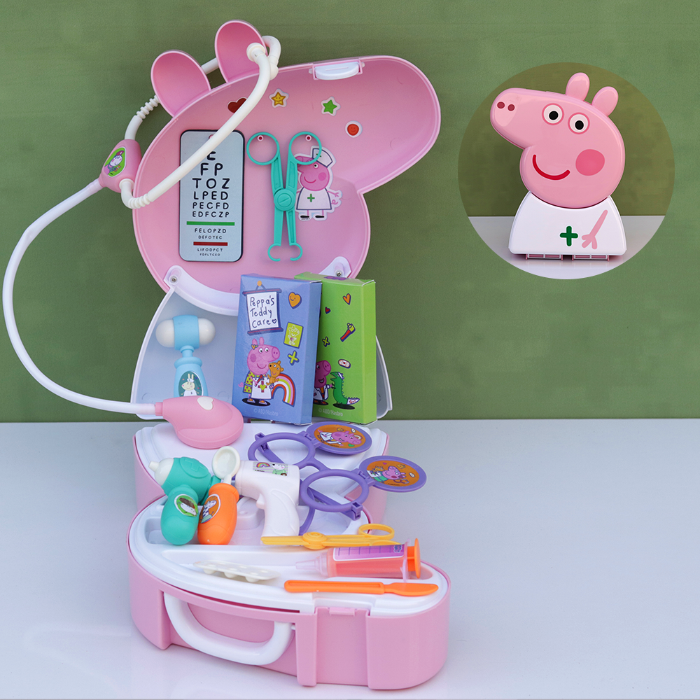 Original Licensed Peppa Pig Backpack Medic Set with Medical Devices - 18 Pieces (3-6 Years)