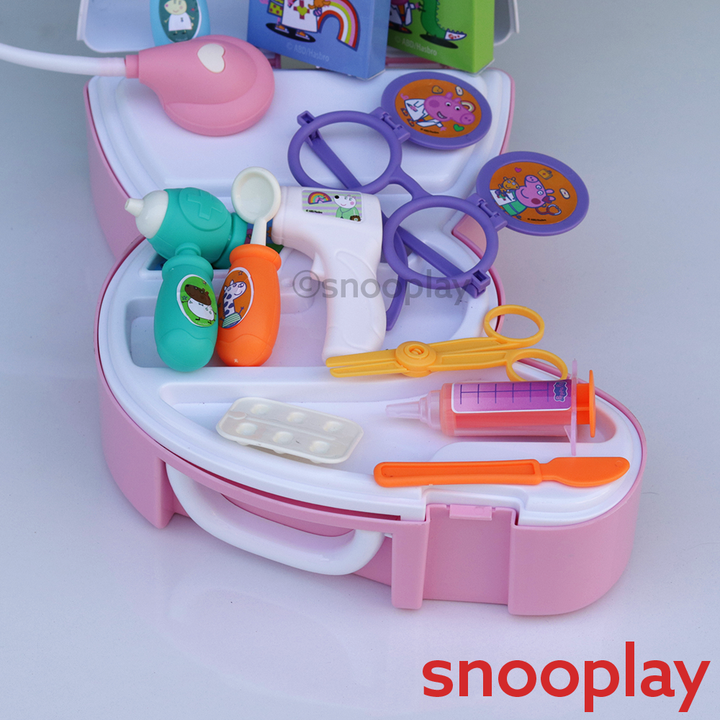 Original Licensed Peppa Pig Backpack Medic Set with Medical Devices - 18 Pieces (3-6 Years)