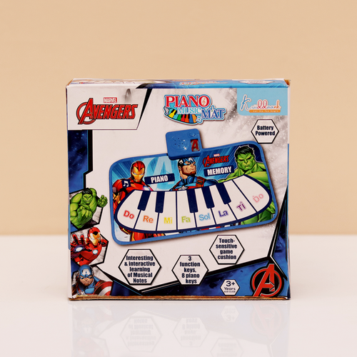 Kriiddaank Original Avengers Piano Music Mat with 3 Function Keys, 8 Piano Keys | Licensed Marvel Toy (1-4 Years)