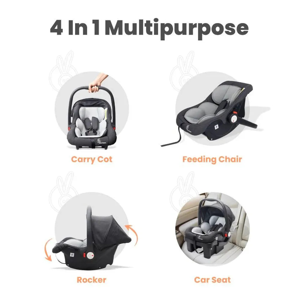 R for Rabbit Picaboo Grand 4 in 1 Multipurpose Baby Carry Cot Cum Car Seat