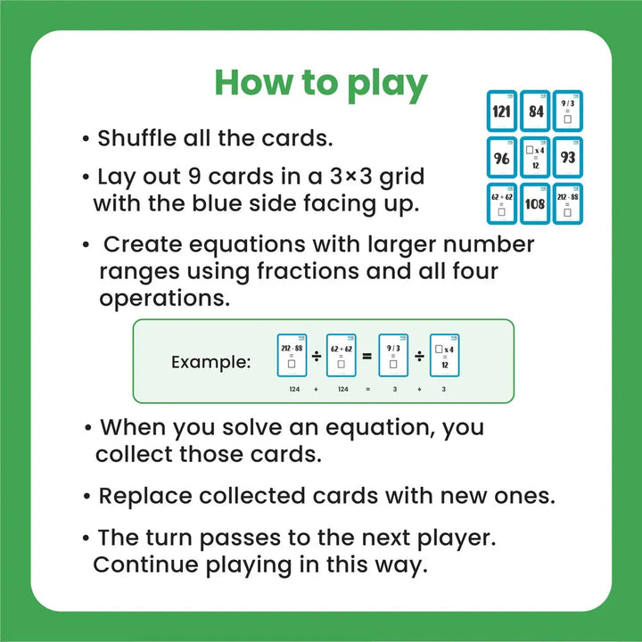 Stemplay Labs Pictomath 8+(Level 2) Educational Card Game