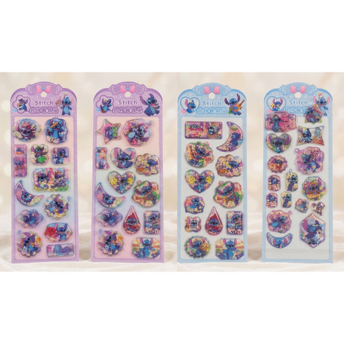 3D Cartoon Pack of 4 Water Stickers - Each packet Contains 12 (Total 48 stickers)
