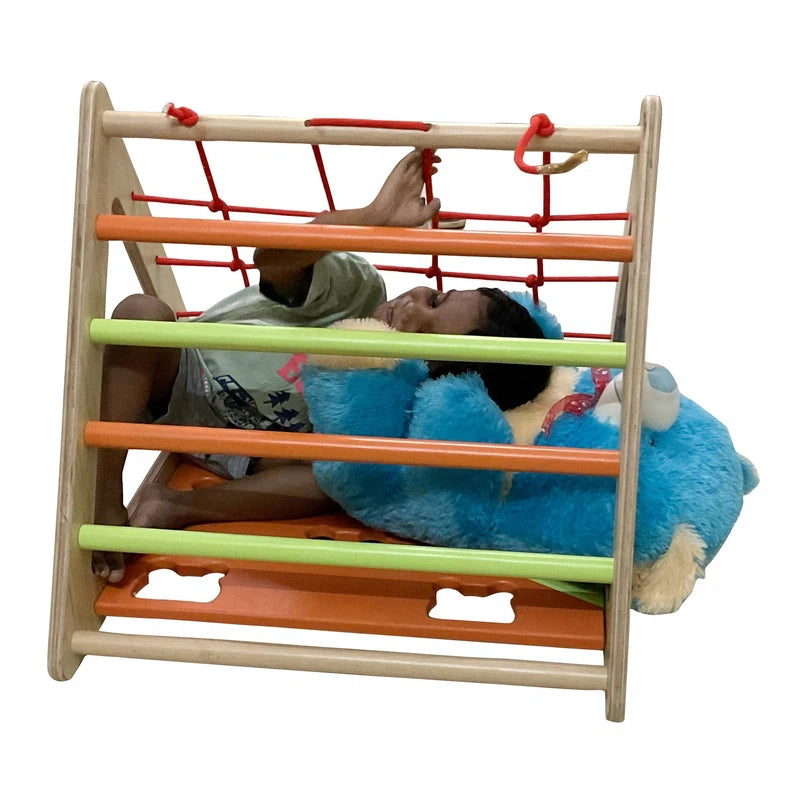 WoodBee Toys Pikler Triangle Climbing Frame | Wooden Montessori Gross Motor Activity Toy | Indoor Climbing Gym for Kids