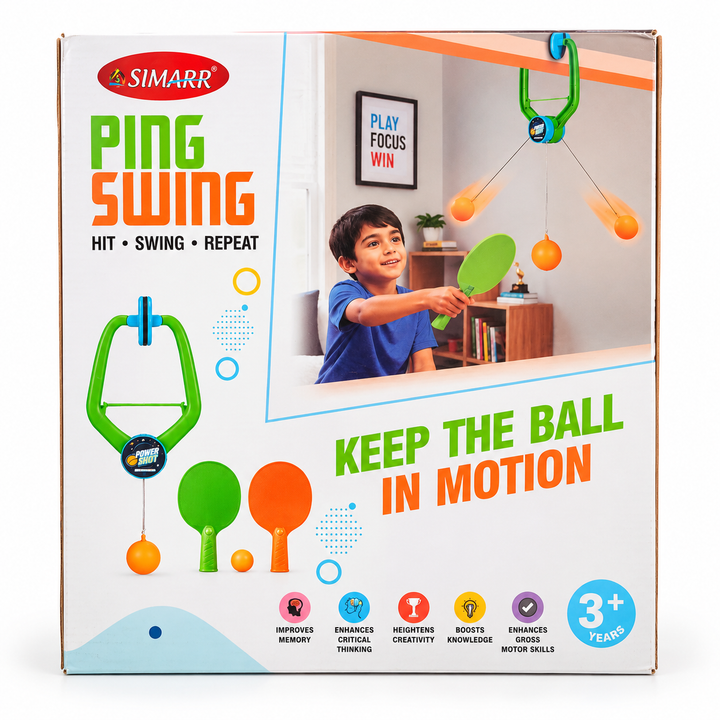 Simarr Ping Swing Game Set with 2 Paddles and Ball