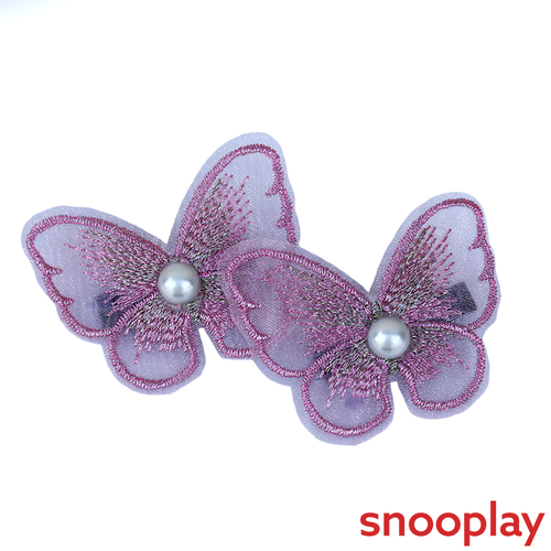 Baby Doe Net Butterfly Hair Clips | Net Fabric
