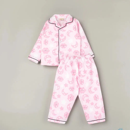 Beelittle Pink Moon 2-Piece Muslin Pyjamas Set